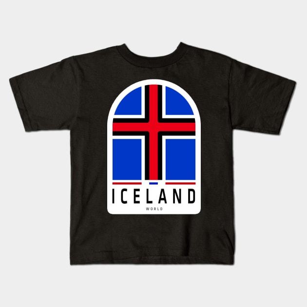 Iceland Flag Sticker, For Iceland Lovers Kids T-Shirt by norwayraw